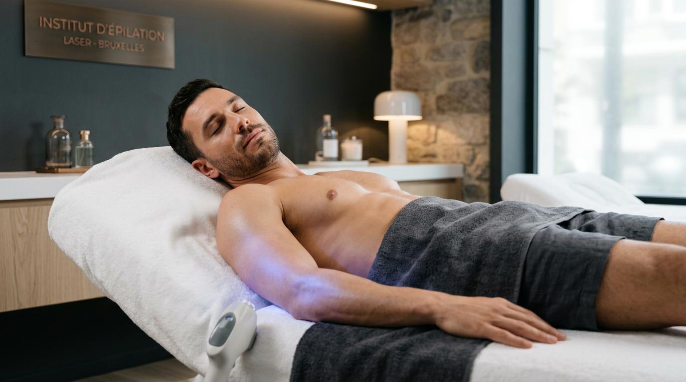 Épilation laser homme Bruxelles : un protocole sur mesure à l'institut Ô Zen Esthétique